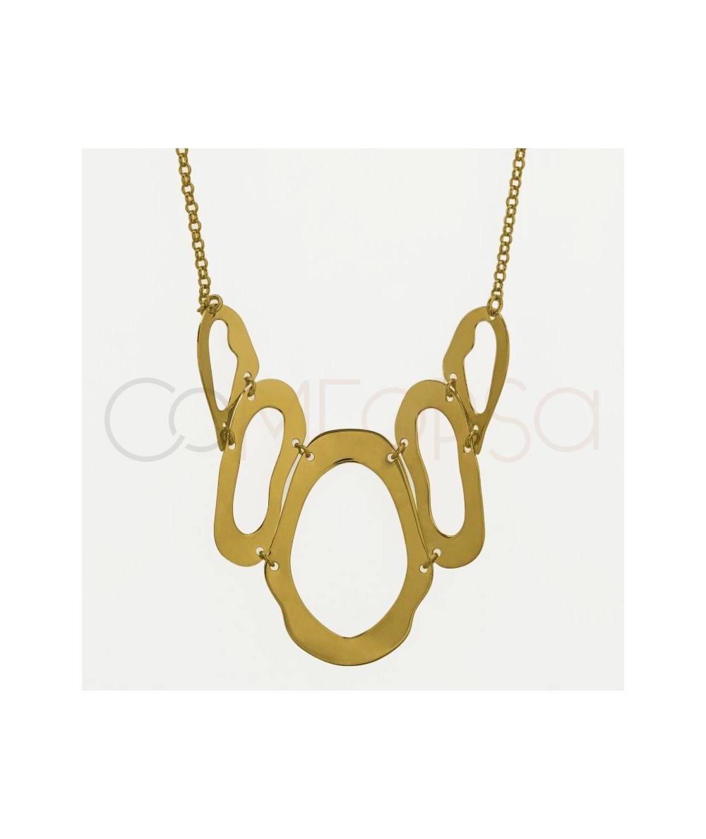 Collar Golden Waves latón chapadado en oro