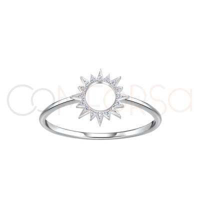 Anillo sol con circonitas
