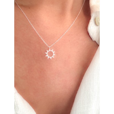 Collar Sol con circonitas 45 cm