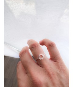 Anillo Sol con circonitas 9 mm