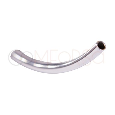 Tubo curvado 30 mm (Ø exterior de 3 mm) Plata 925