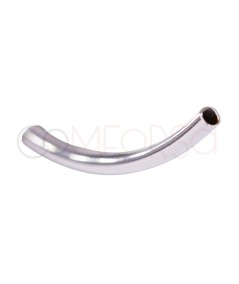 Sterling silver 925 Bent tube 2 mm (outside diameter) x 30 mm