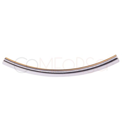 Tubo curvado 30 mm (Ø exterior de 3 mm) Plata 925