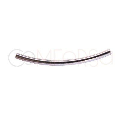 Tubo curvado 25 mm Plata 925