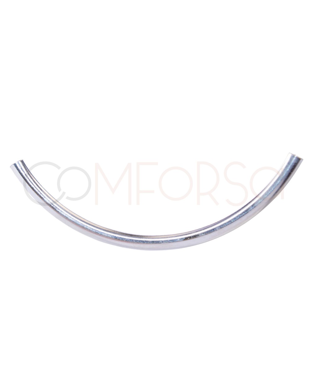 Tubo curvado 47.5 mm Plata 925