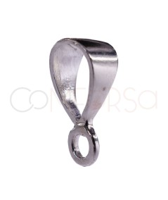 Sterling silver 925 pendant bails with jump ring 12 x 4mm