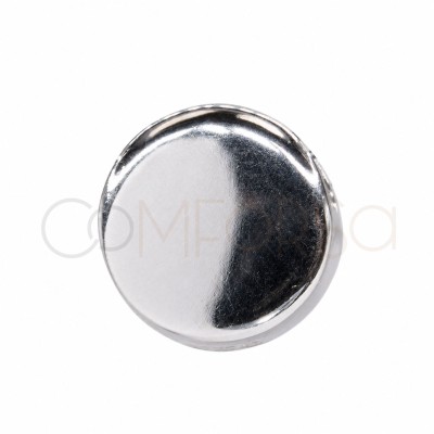 Engraving + Round Smooth Connector 10 mm, 925 Sterling Silver
