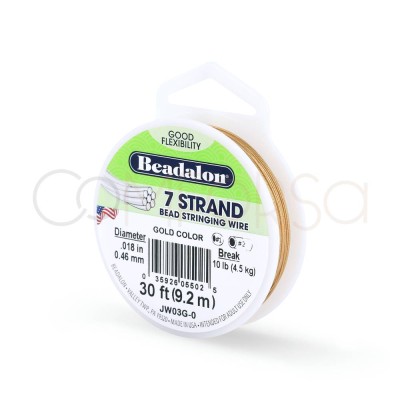 Gold-plated 0.46 mm steel wire