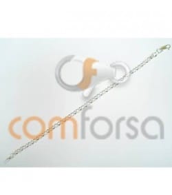 Pulsera rolo 4x3mm 19cms plata