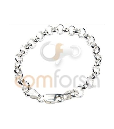 Pulsera rolo 19 cm Plata 925