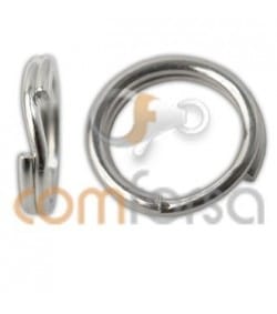 Sterling silver 925 reinforced key ring 6 mm