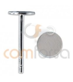 Sterling silver 925 Ear posts with flat Cap 5 mm