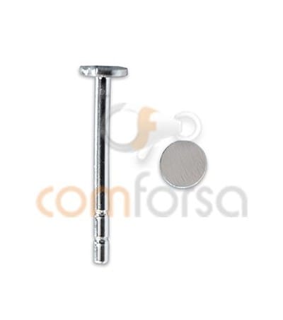 Sterling silver 925 Ear posts with flat Cap 3 mm