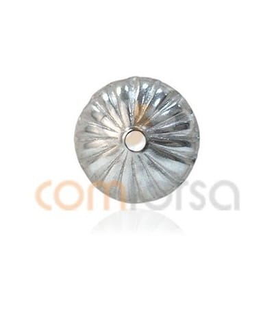 Sterling silver 925 Cap Corrugated 5 mm