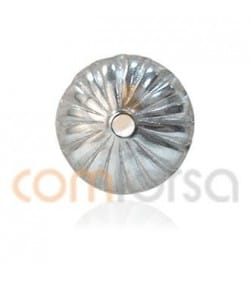 Sterling silver 925 Cap Corrugated 5 mm