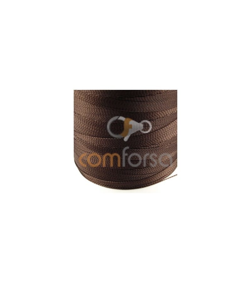 String thread  dark brown 0.6mm (Roll)