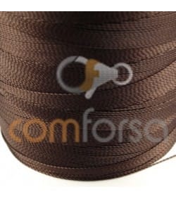 String thread  dark brown 0.6mm (Roll)