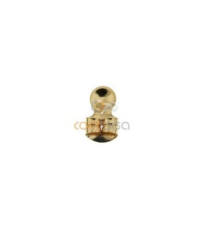 18kt Yellow gold scroll with long top 7 x 11 mm
