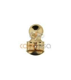 18kt Yellow gold scroll with long top 7 x 11 mm