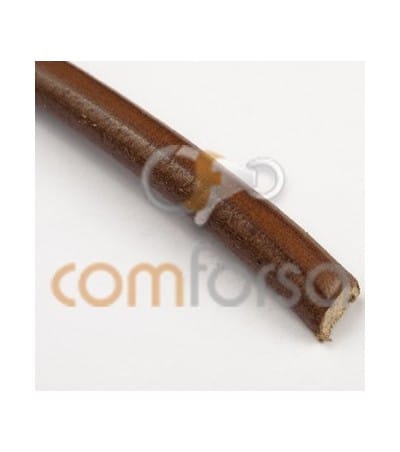 Dark Brown Flat Leather Cord 8mm Premium Quality