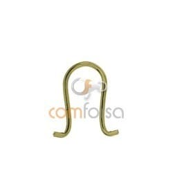 18kt Yellow gold short omega clip wire 12 x 13 mm