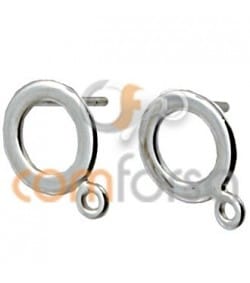 Sterling Silver 925 Round Earring with Jump Ring