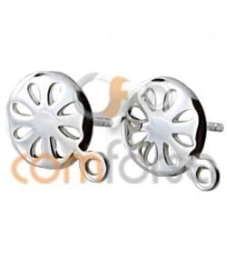 Sterling Silver 925 Flower Earring with Jump Ring