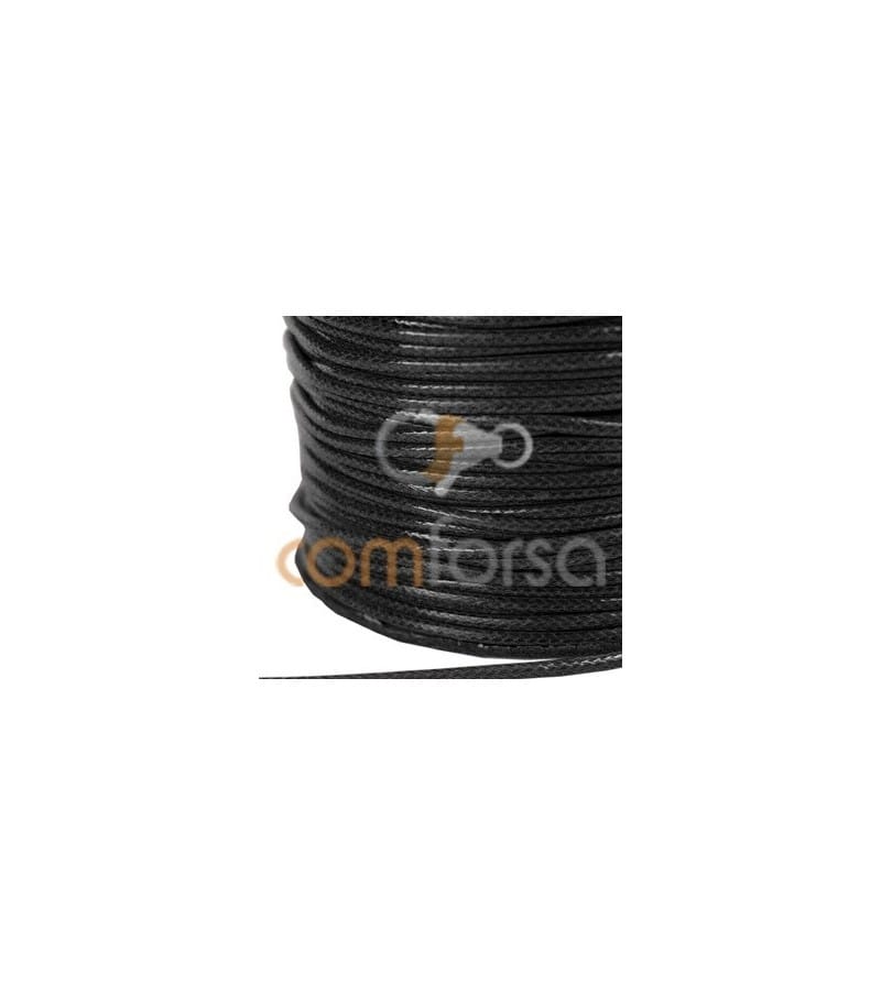 Cordón encerado negro 1.2 mm