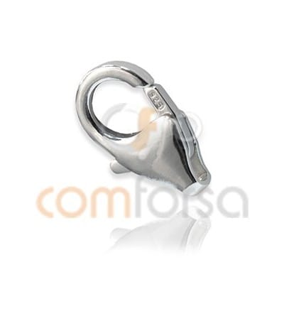 Mosquetón redondo sin anilla 7x11 mm plata 925