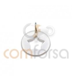 Colgante estrella calada 12.5 mm plata 925ml