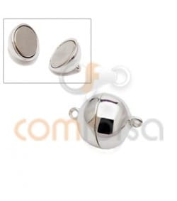 Broche bolita con imán 10mm plata 925 ml