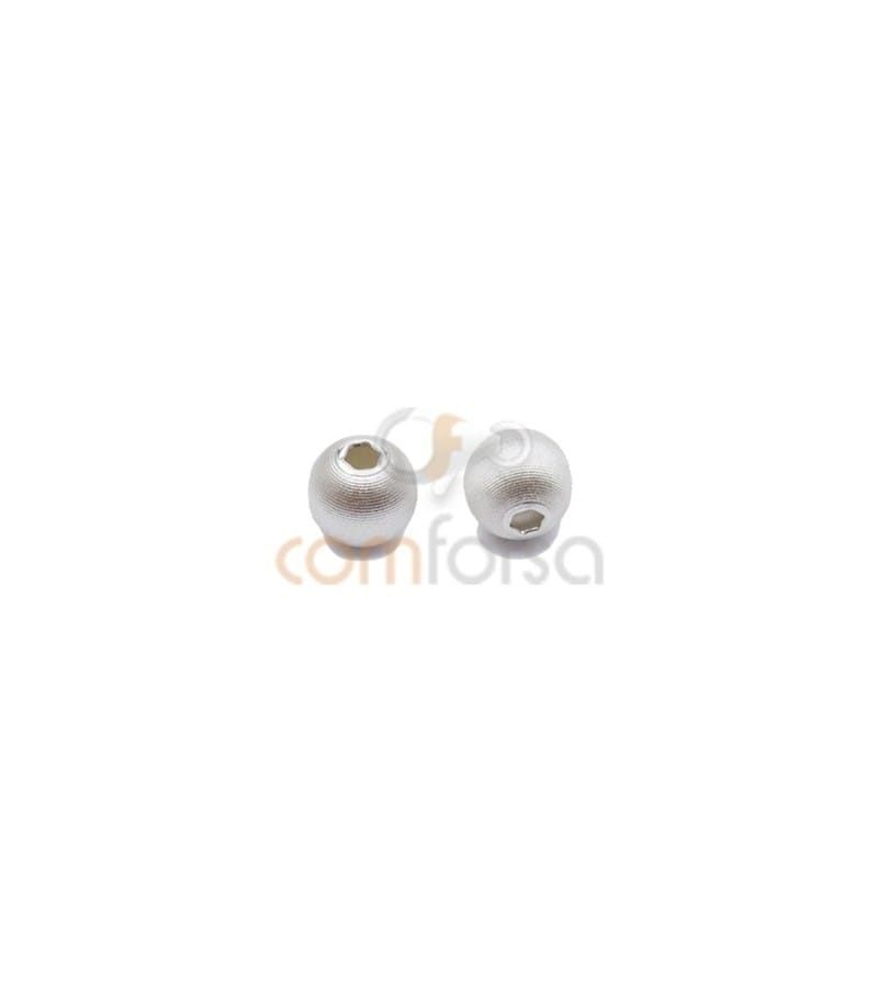 Sterling Silver 925 matted ball bead 6mm