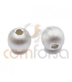 Sterling silver 925 matted ball bead 7mm