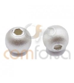 Sterling silver 925 matted ball bead 8mm