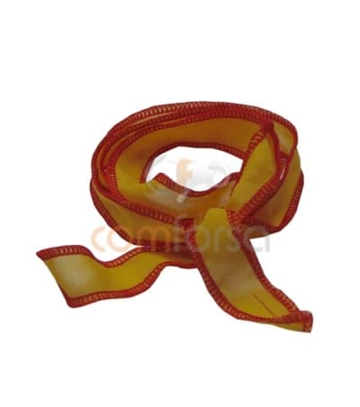 Seda thai ribeteada amarillo/rojo 60 cm