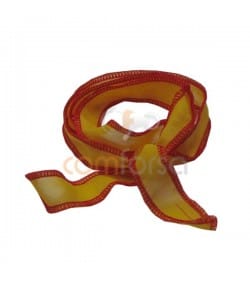 Trimmed Thai Silk Yellow/Red 60cm