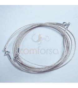 Silver Japanese Silk Choker 40cm