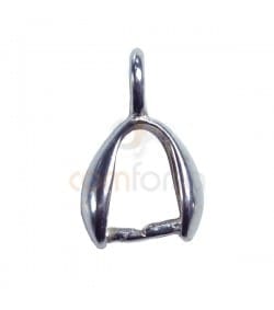 Anilla colgante con doble pernio 7 x 11mm plata 925ml