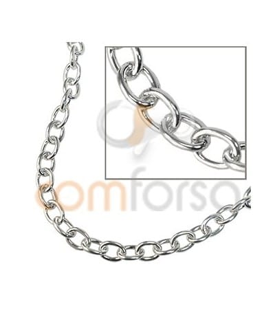 Sterling silver 925 Chain extra weight 8 X 6 MM (1.5)