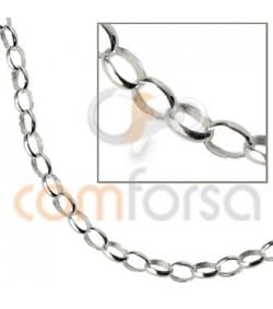 Cadena rolo ovalada 5 x 3.2 mm plata 925