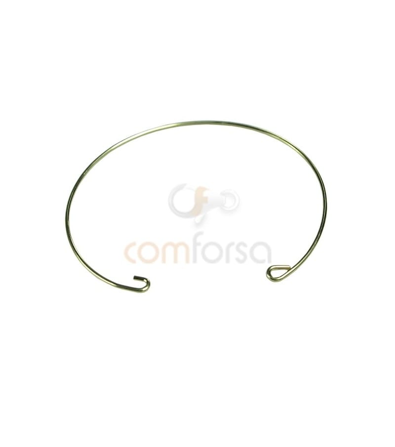 Pulsera hilo 16.5 cm (0.9) plata chapada en oro