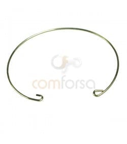 Pulsera hilo 16.5 cm (0.9) plata chapada en oro