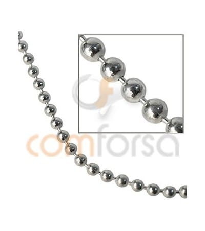 Sterling silver 925 round ball chain 2 mm