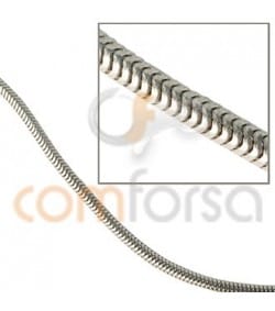 Sterling silver 925 round snake 1.2 mm