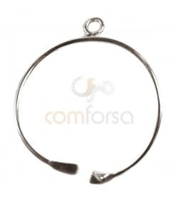 Colgante hilo circular pequeño 15 mm plata 925