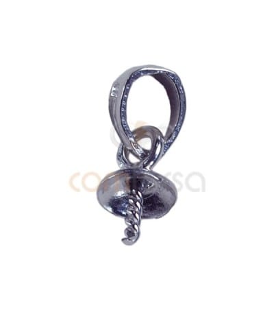 Buy With caps online : Sterling silver 925 Lobster clasp with bar end cap 8  mm - Com-forsa S.L.