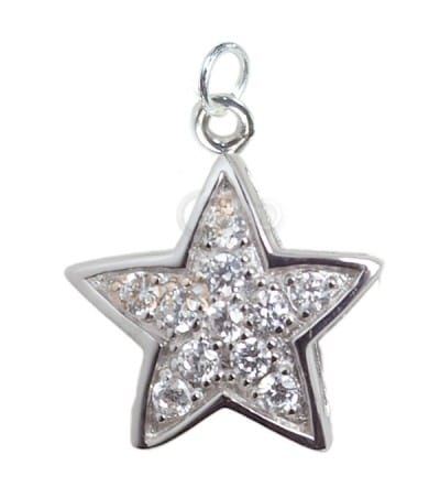 Sterling Silver 925 Zirconia Star Pendant