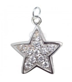 Colgante estrella circonita plata 925