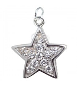 Sterling Silver 925 Zirconia Star Pendant