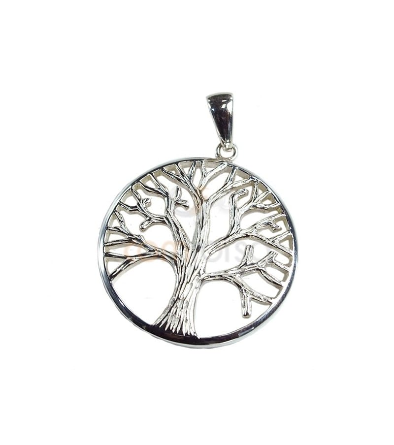 Sterling Silver 925 Tree of Life Pendant 25.2mm